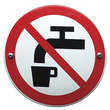 Verbotsschild Emaille - Kein Trinkwasser