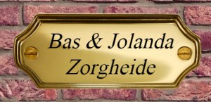 Typenschild aus Messing
