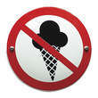Es ist verboten, Eiscreme zu essen