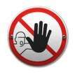 Verbotsschild Emaille - Stop: Nicht weiter